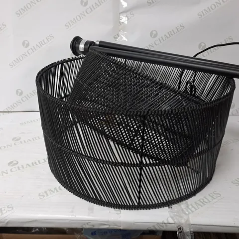 BOXED AMIRA 2 TIER RATTAN FLOOR LAMP