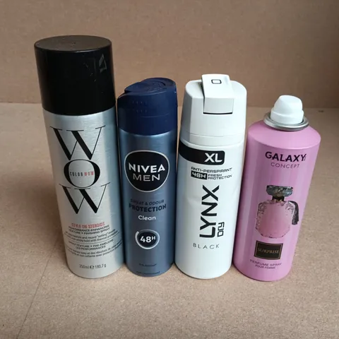 APPROXIMATELY 15 ASSORTED AEROSOLS TO INCLUDE LYNX , NIVEA MEN AND WOW