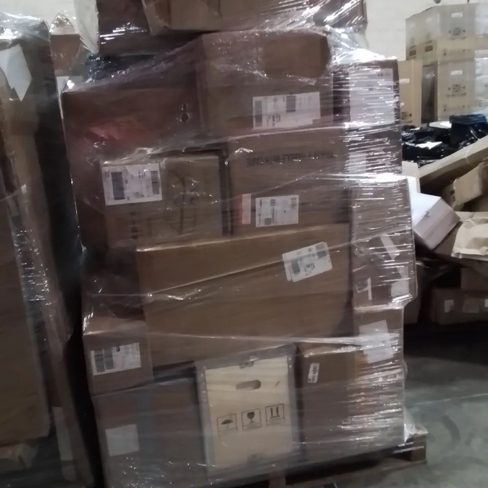 PALLET OF ASSORTED HOUSEHOLD GOODS AND PRODUCTS TO INCLUDE;CONSOLE TABLE,SECURITY CAMERA,DUAL RICE COOKER