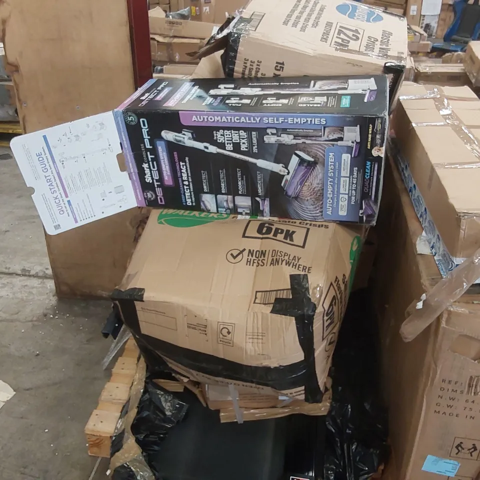 PALLET CONTAINING A LARGE ASSORTMENT OF CONSUMER PRODUCT PARTS INCLUDING TREADMILL AND HOMD APPLIANCE PARTS ECT