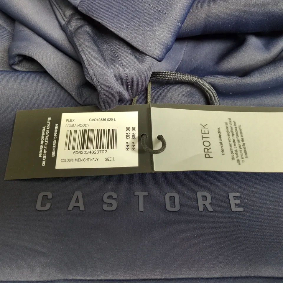 CASTORE NAVY FLEX SCUBA HOODY – UK SIZE L (MIDNIGHT NAVY)