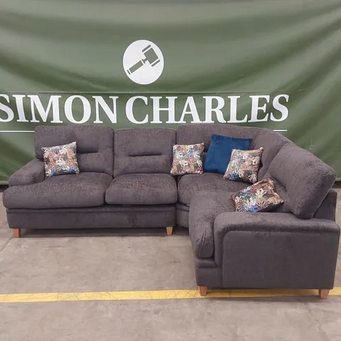 TRIESTE FABRIC CORNER SOFA GROUP - CHARCOAL