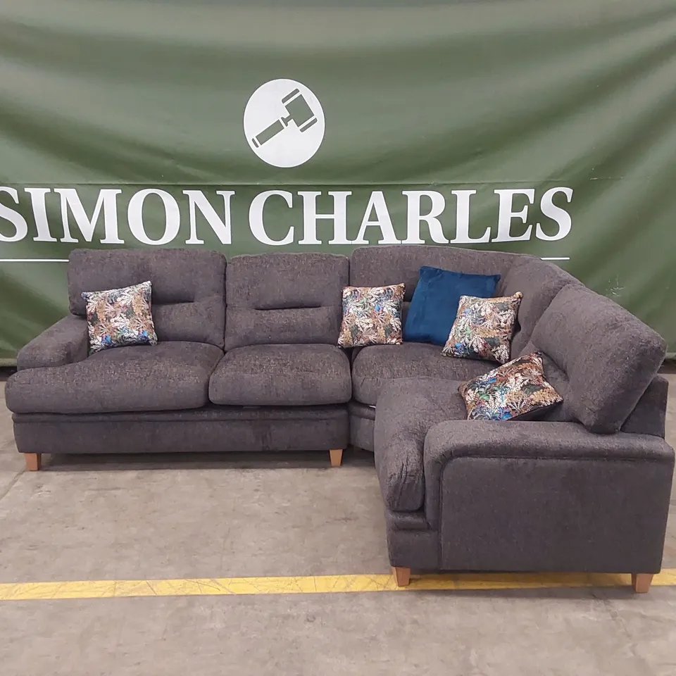 TRIESTE FABRIC CORNER SOFA GROUP - CHARCOAL  RRP £2799