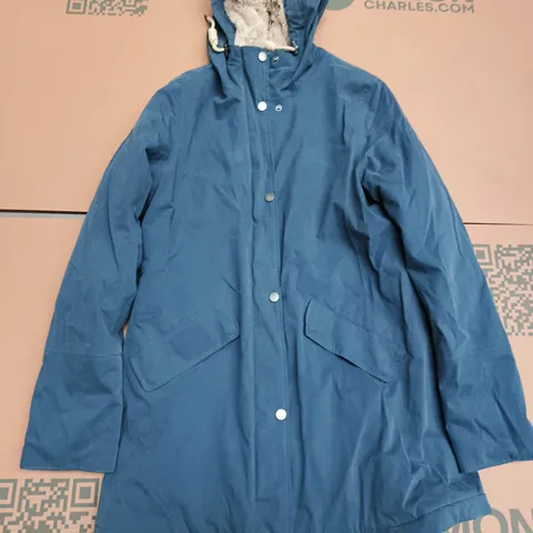 SEASALT CORNWALL RAIN LINED COAT IN UTILITY BLUE - UK 10