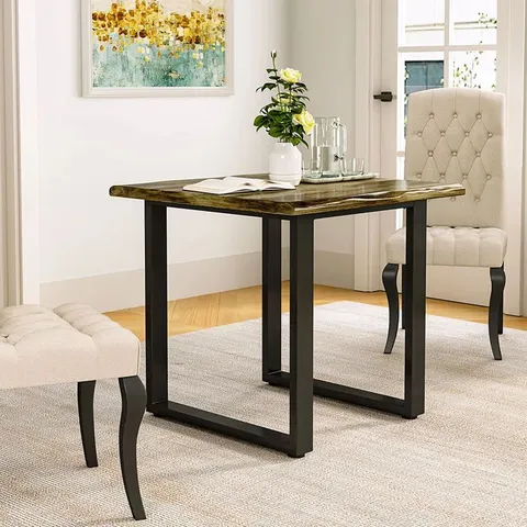 BOXED RABY DINING SOLID WOOD TABLE (2 BOXES)