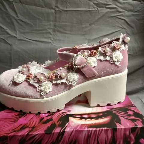 BOXED KOI TIRA MARY JANES FAIRY POWDER EDITION IN PINK - UK 11