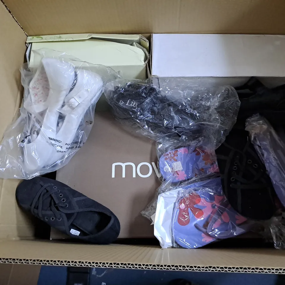 APPROXIMATELY 10 PAIRS  OF ASSORTED SHOES TO INCLUDE BOXED AND UNBOXED TRAINERS, FLIPFLOPS AND BOOTS