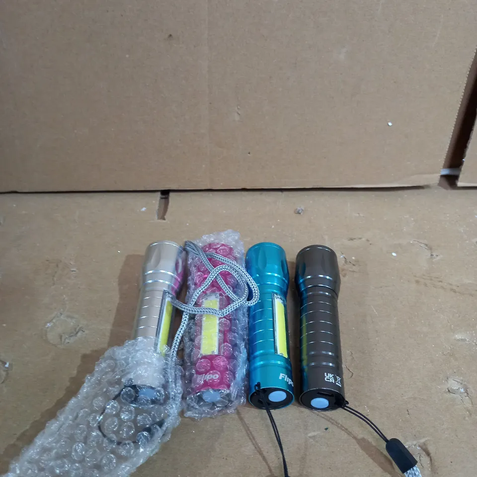FLIPO MICRO STINGER RECHARGEABLE FLASHLIGHT SET OF 4