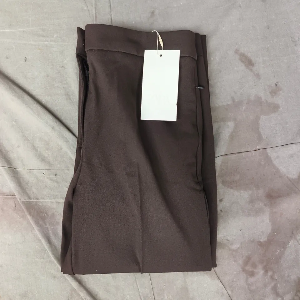 ZARA TROUSERS IN BROWN SIZE UK MEDIUM