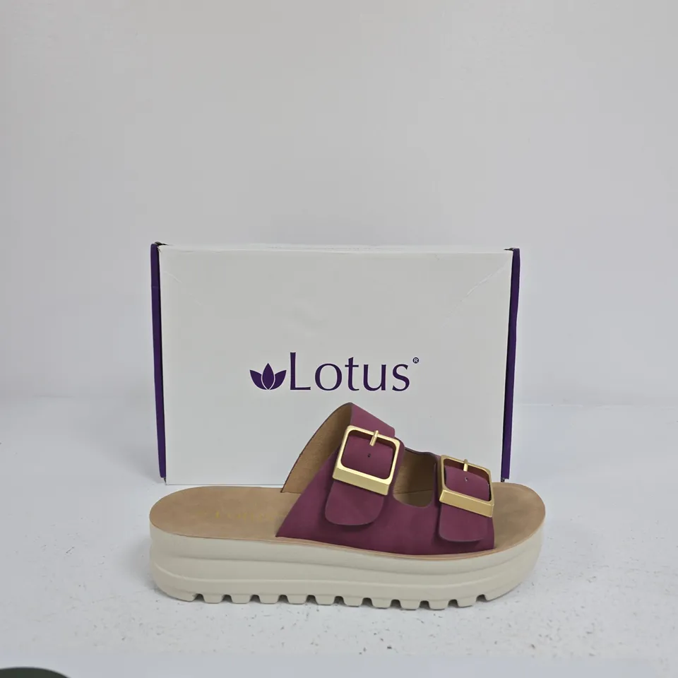 LOTUS WOMEN’S PURPLE SANDALS WITH BUCKLE – PLATFORM SOLE SIZE EU 39