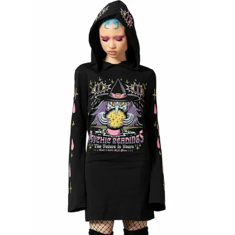 BRAND NEW KILLSTAR - CRYSTAL GAZER - BLACK DRESS SIZE XS