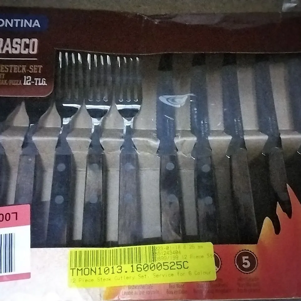 BOXED 12 PIECE STEAK CUTLERY SET 