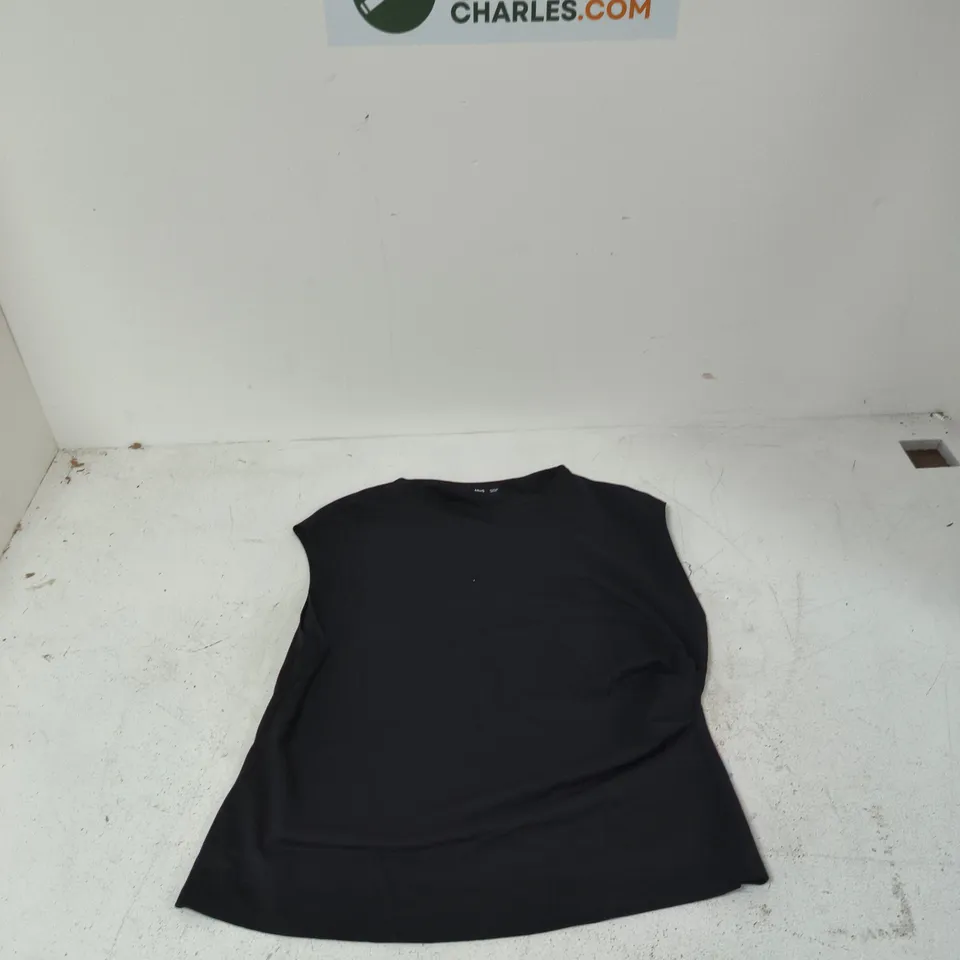 MANGO WOMEN'S BLACK SLEEVELESS TOP – XXL (EU/USA)