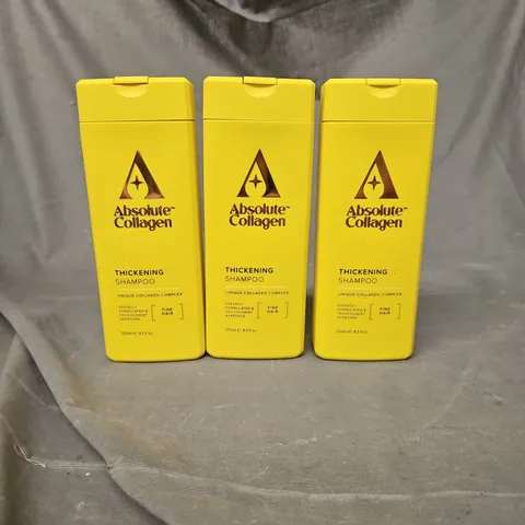 PACK OF 3 ABSOLUTE COLLAGEN THICKENING SHAMPOO 250ML 