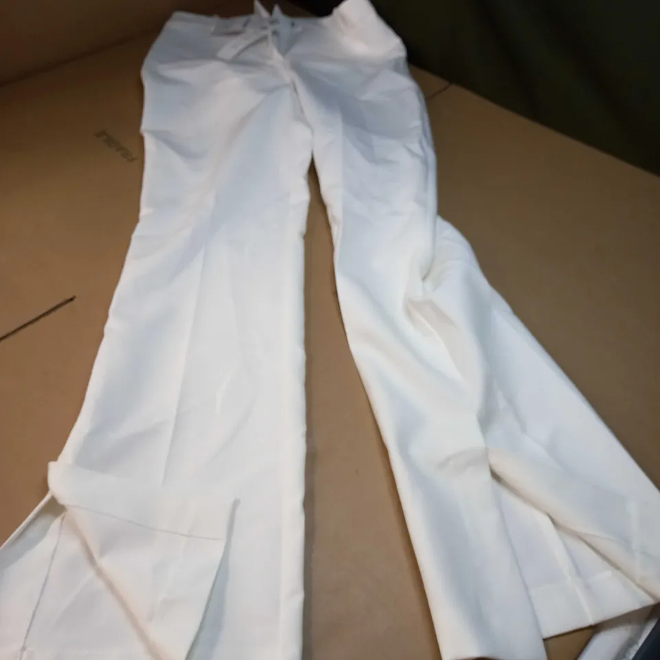 ZARA WHITE WOMENS SUIT TROUSERS - MEDIUM