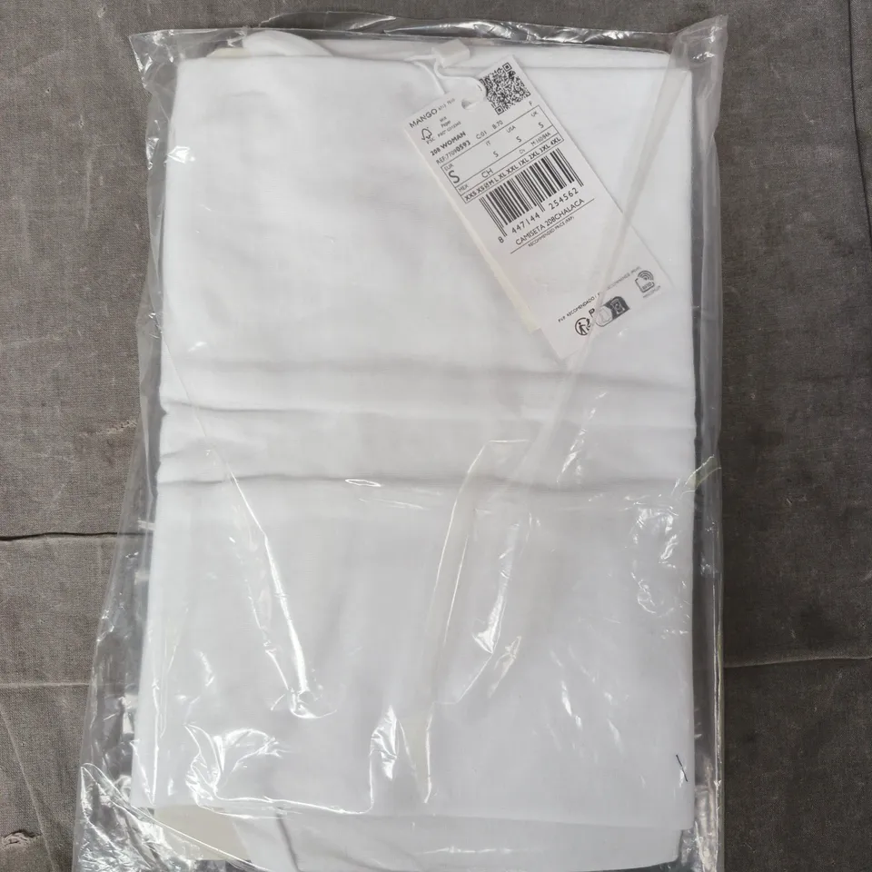 BAGGED MANGO CAMISETA 208 CHALACA IN WHITE SIZE SMALL