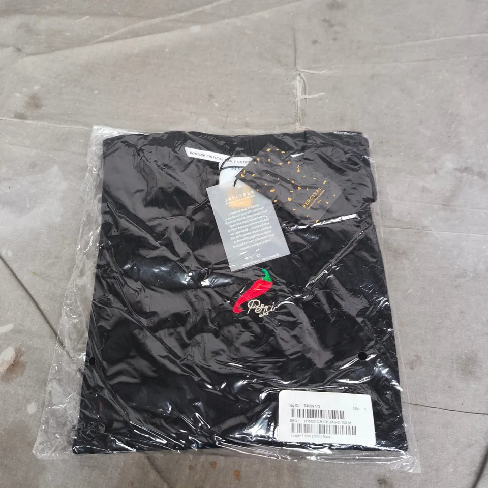 PERCIVAL LOYALTY T SHIRT – CHILI – BLACK UK M