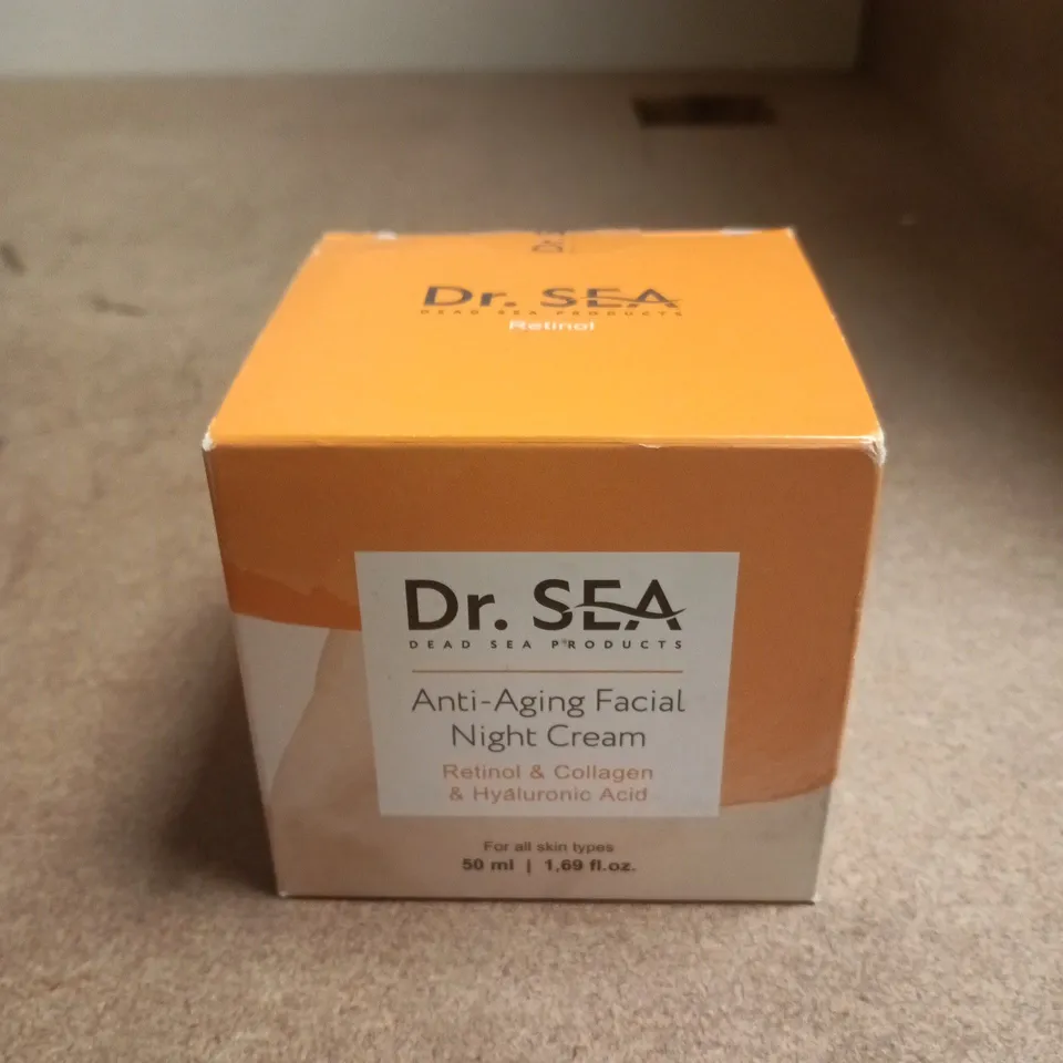 DR. SEA ANTI-AGING FACIAL NIGHT CREAM – 50 ML (RETINOL, COLLAGEN & HYALURONIC ACID)