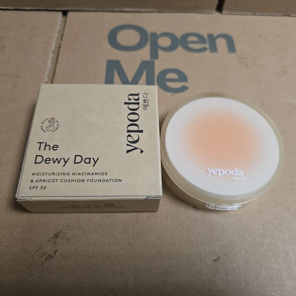 YEPODA THE DEWY DAY CUSHION FOUNDATION – NIACINAMIDE & APRICOT, SPF 30 