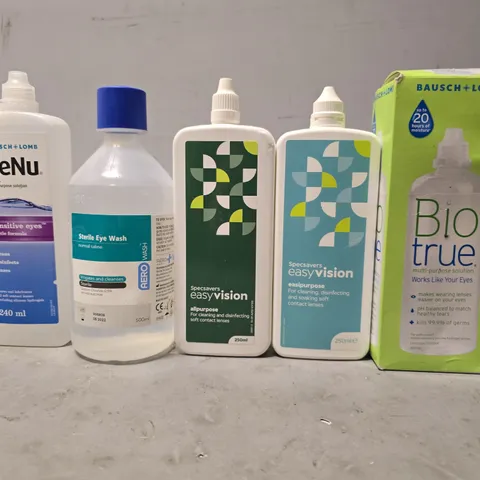 APPROXIMATELY 14 ASSORTED VISION CARE ITEMS TO INCLUDE - RENU SENSITIVE EYES  , SPECSAVERS ALL PURPOSE , SPECSAVERS EASI PURPOSE ETC