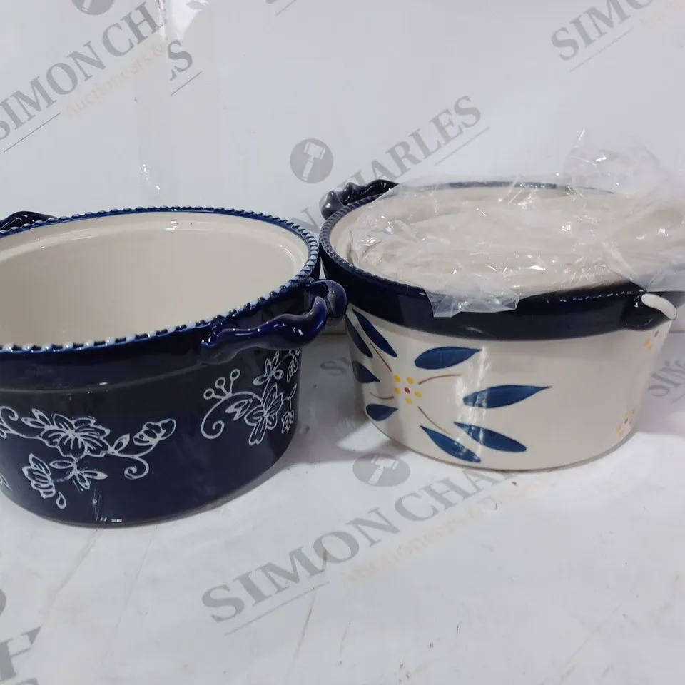 SET OF 2 CASSEROLE DISHES
