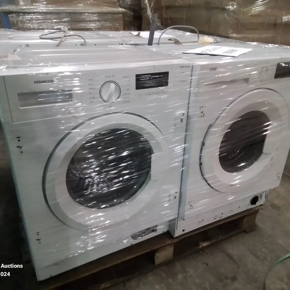 PALLET OF 4 BUILT IN WASHING MACHINES IN WHITE -VARIOUS BRANDS AND SPECIFICATIONS-