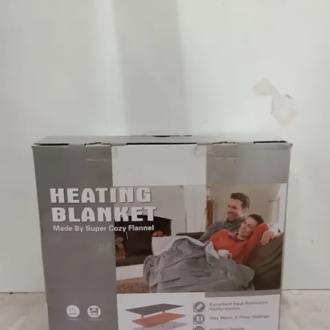 BOXED COZY HEATED BLANKET - RED