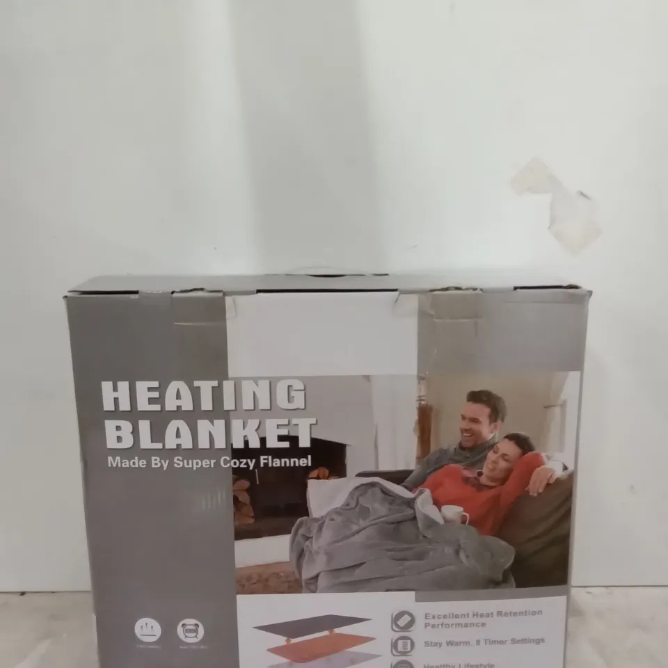 BOXED COZY HEATED BLANKET - RED 