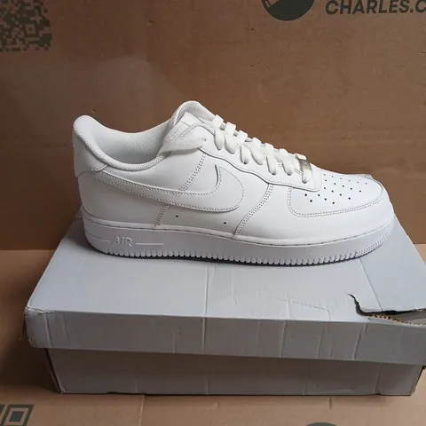 BOXED PAIR OF NIKE AIR FORCE 1 '07 WHITE TRAINERS – UK 10