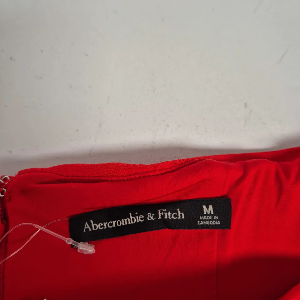 ABERCROMBIE & FITCH RED STRAPLESS TOP, UK SIZE MEDIUM (US M)