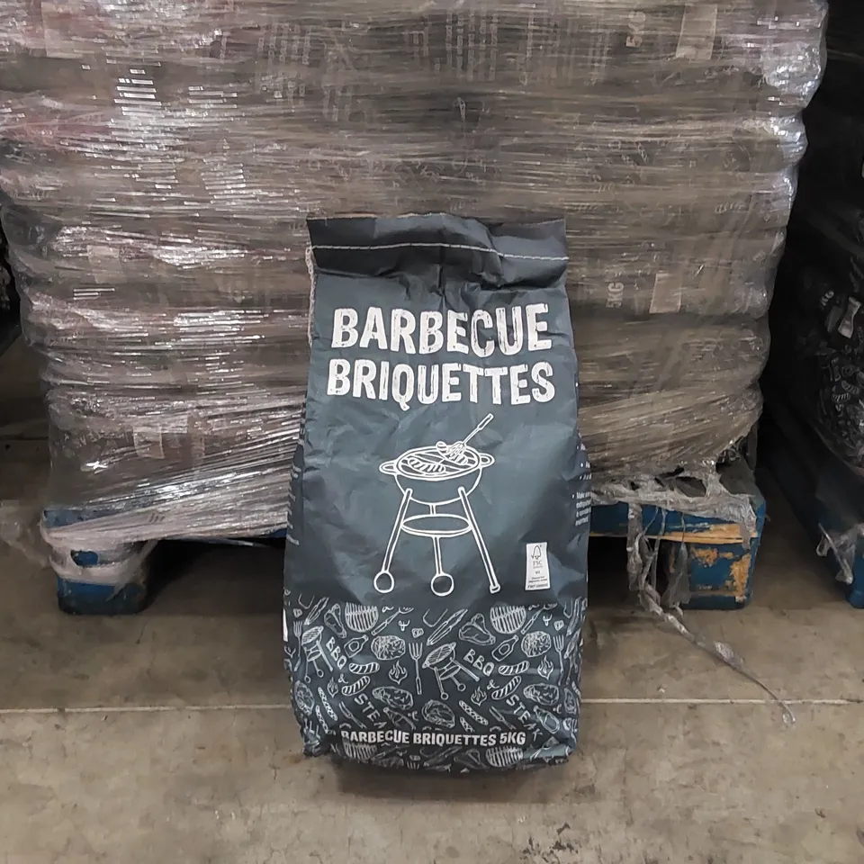 PALLET OF APPROXIMATELY 80X 5KG BAGS OF CHARCOAL BARBECUE BRIQUETTES