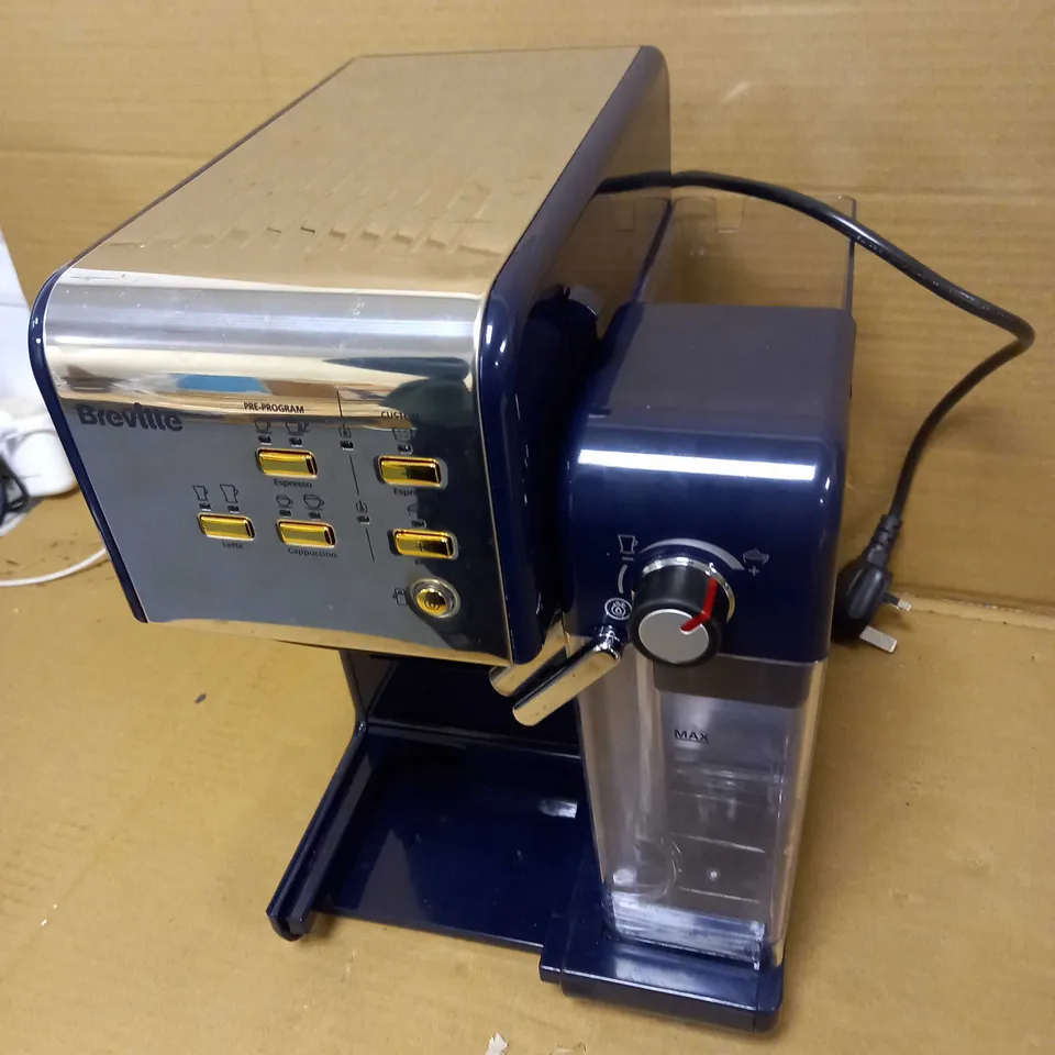 BREVILLE ONE-TOUCH COFFEEHOUSE COFFEE MACHINE - NAVY BLUE