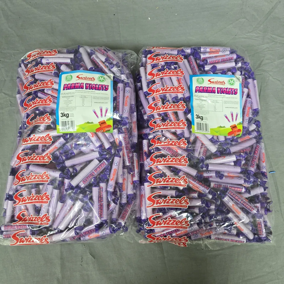 LOT OF 2 3KG PACKS OF SWIZZLERS PARMA VIOLETS