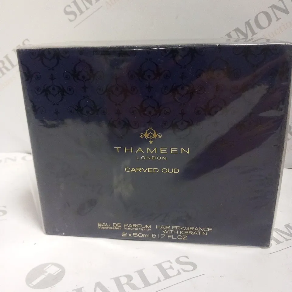 BOXED AND SEALED THAMEEN LONDON CARVED GOLD EAU DE PARFUM AND HAIR FRAGRANCE GIFT SET