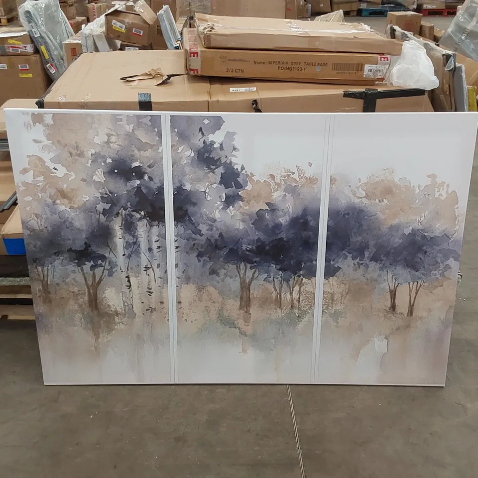 WATER'S EDGE I BY CAROL ROBINSON - 3-PIECE EFFECT WRAPPED CANVAS PAINTING 