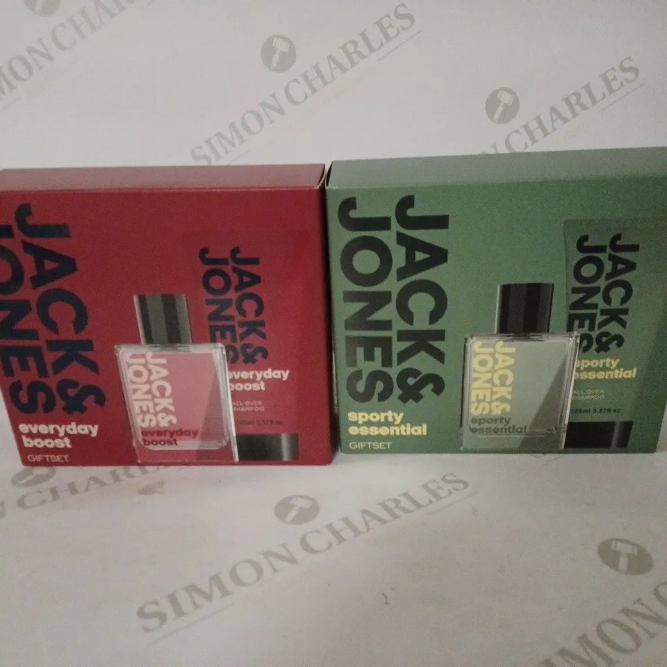 LOT OF 2 JACK & JONES FRAGRANCE GIFTSETS, SPORTY ESSENTIALS AND EVERYDAY BOOST