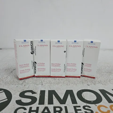 5 X CLARINS PARIS GENTLE PEELING SMOOTH AWAY CREAM 15ML