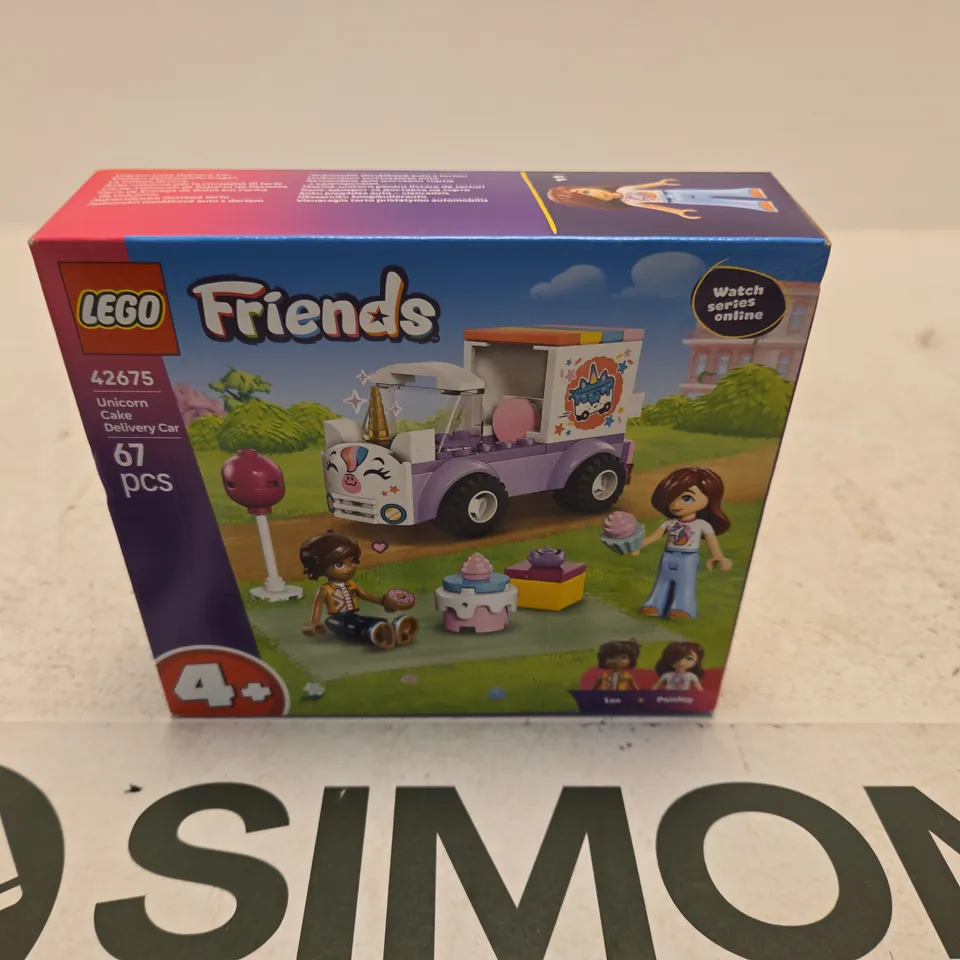 LEGO FRIENDS 42675 UNICORN CAKE DELIVERY CAR – 67 PIECES, AGE 4+