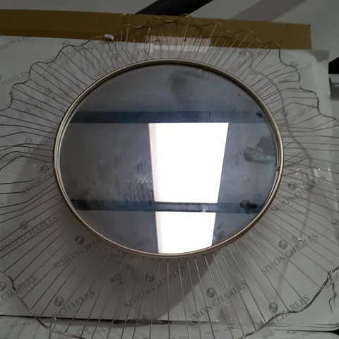 K BY KELLY HOPPEN METAL FRAMED MIRROR - COLLECTION ONLY