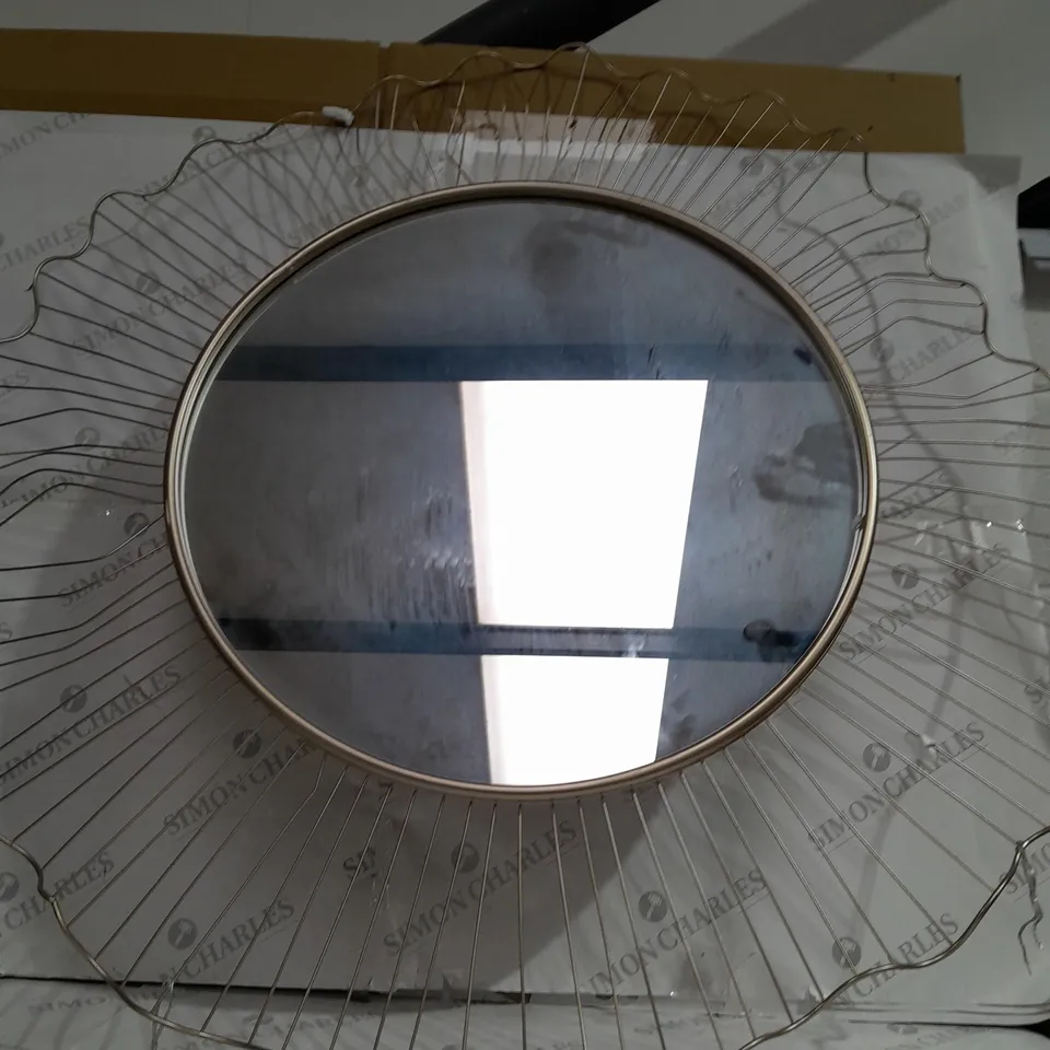 K BY KELLY HOPPEN METAL FRAMED MIRROR - COLLECTION ONLY