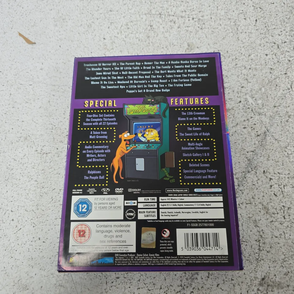 THE SIMPSONS: THE THIRTEENTH SEASON DVD BOX SET