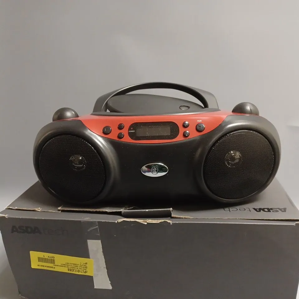 BOXED ASDA TECH BLUETOOTH CD BOOMBOX 