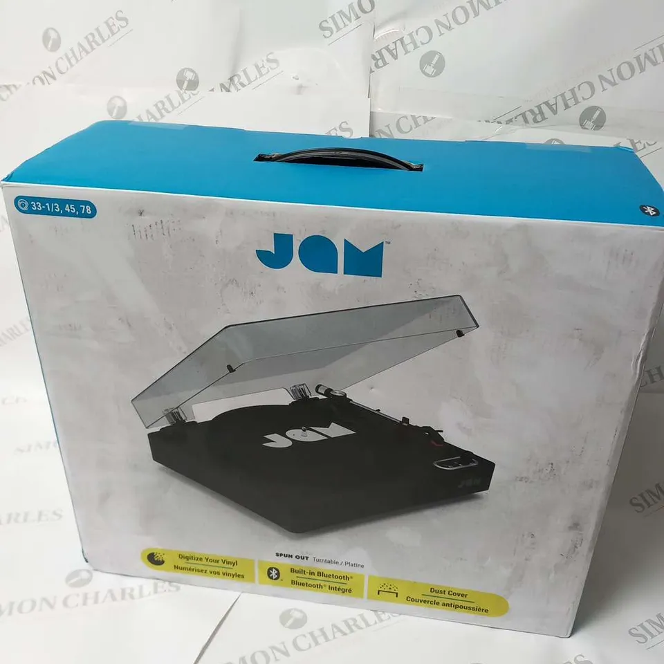 BOXED JAM SPUN OUT BLUETOOTH TURNTABLE HX-TT400-BKA