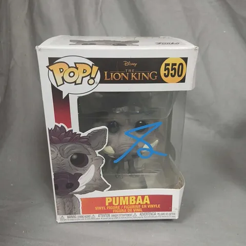 FUNKO POP! THE LION KING PUMBAA VINYL FIGURE – NO. 550, BOXED