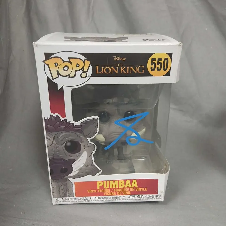 FUNKO POP! THE LION KING PUMBAA VINYL FIGURE – NO. 550, BOXED