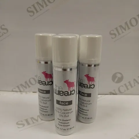 LOT OF 4 X 50ML THE CREAM NEW ZEALAND COLOSTRUM FACE CREAM