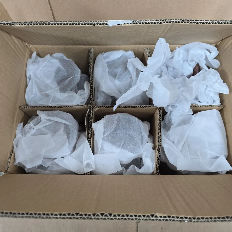 GISELA GRAHAM - BOX OF 6 DUSKY PINK POSY GLASS VASES 