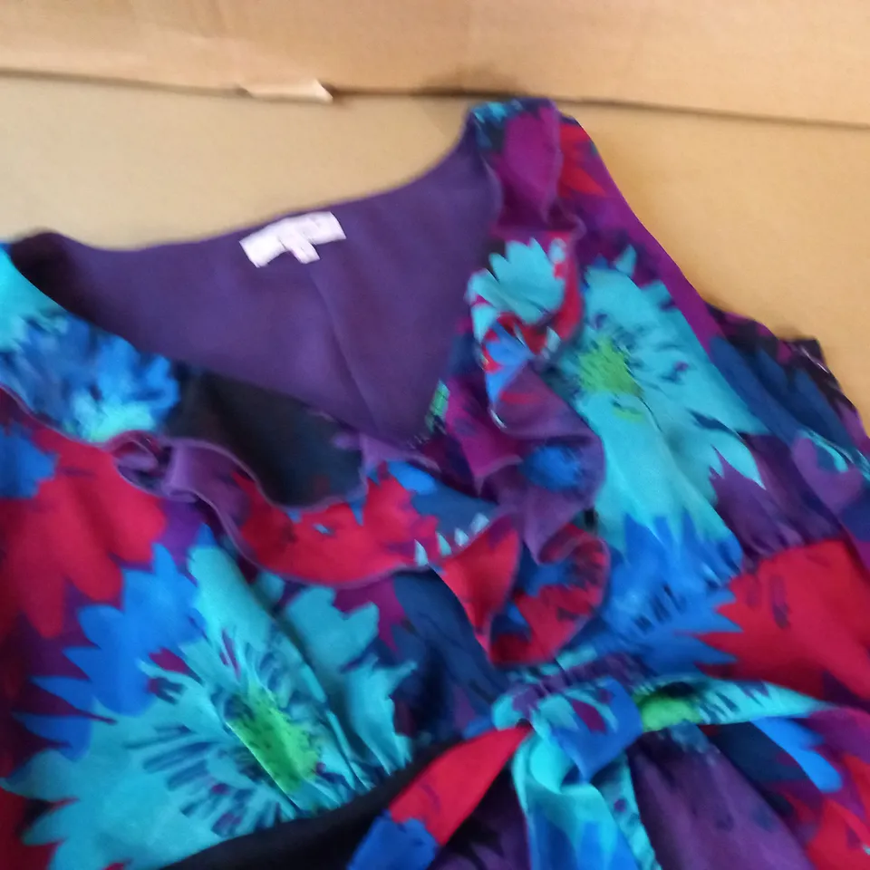 PER UNA LONGLINE FLORAL PRINT DRESS - 14 L