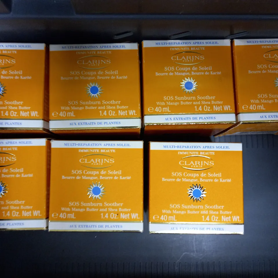 LOT OF 8 CLARINS SOS SUNBURN SOOTHER (8 X 40ML)