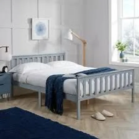 BOXED FLORIDA HIGH FOOT END BED//SIZE: DOUBLE - GREY (1 BOX)